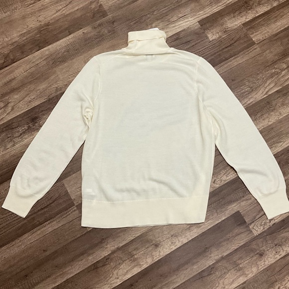 J.CREW FACTORY NWT Merino Wool-Blend Machine Washable Ivory Turtleneck 2X AU185 - Picture 8 of 9